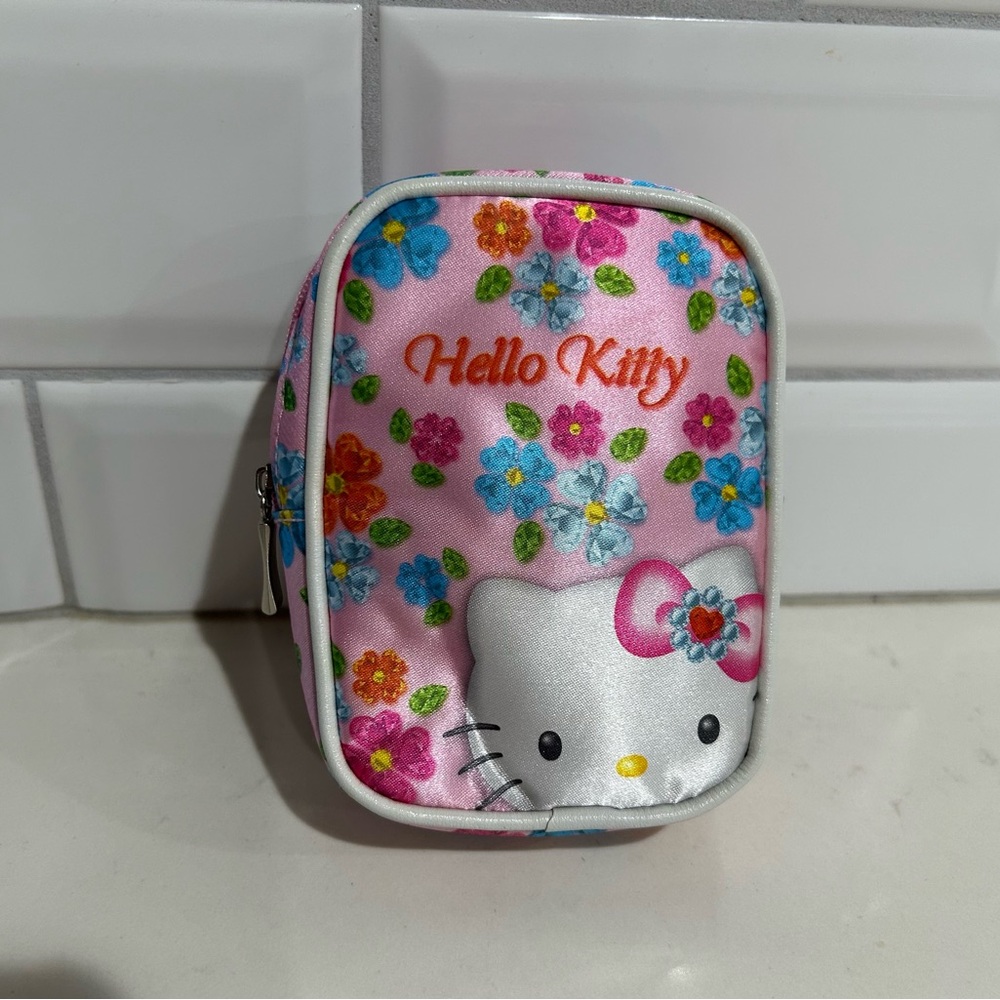 Rare Vintage Hello Kitty Mini Pouch - Pink Floral